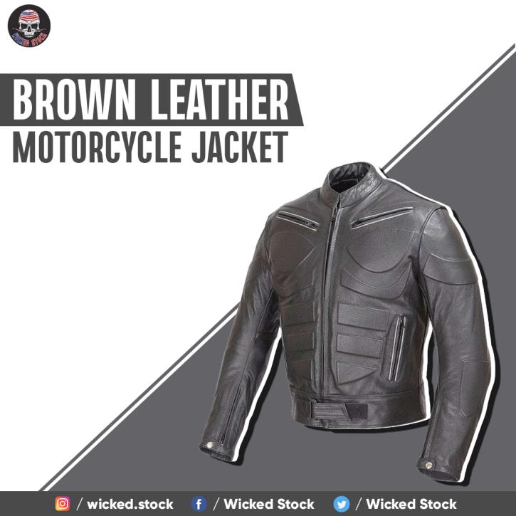 Image for Brown Leather Motorcycle Jacket with ID of: 5080906