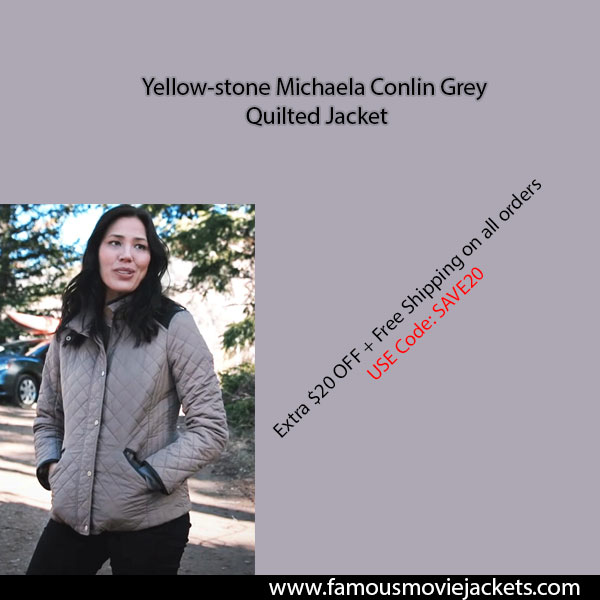 Image for Yellow-stone Michaela Conlin Grey Quilted Jacket with ID of: 5181579