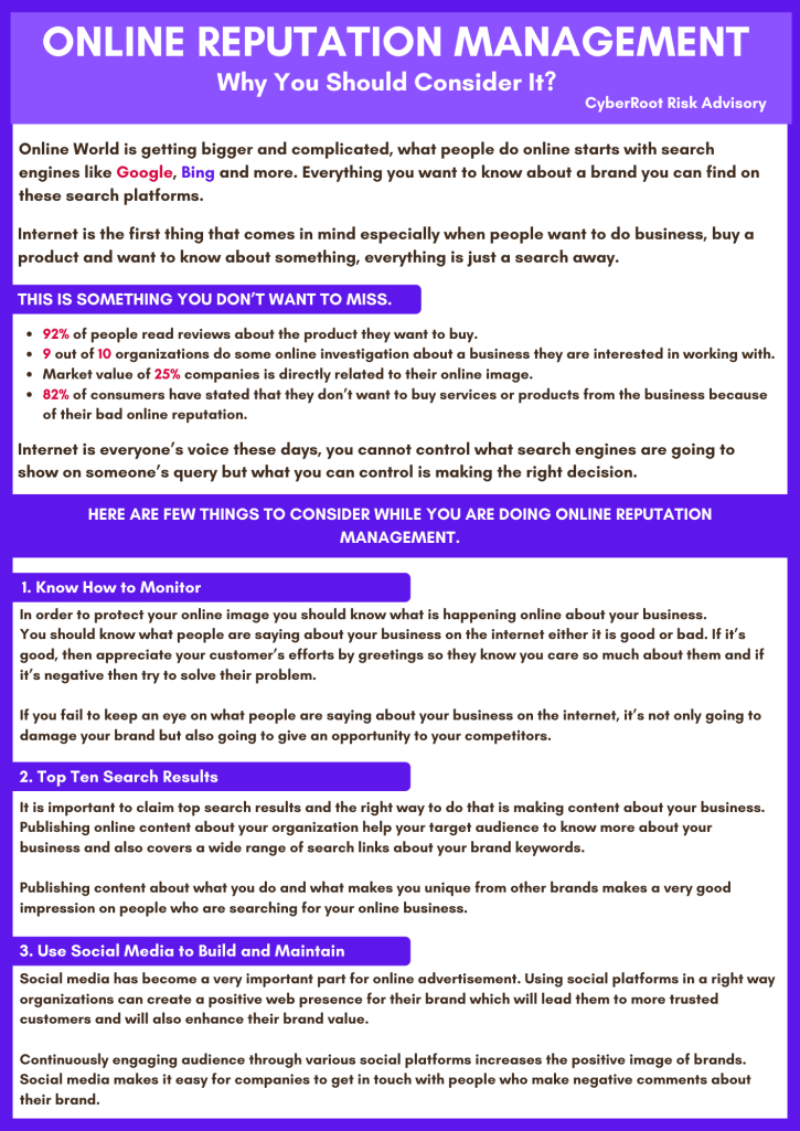 Image for Online Reputation Management | Cyberroot Risk Advisory with ID of: 5238303