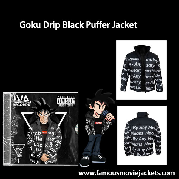 Image for Goku Drip Black Puffer Jacket with ID of: 5423269