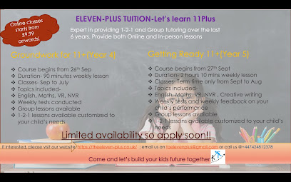 Image for Eleven-Plus Tuition with ID of: 5471731