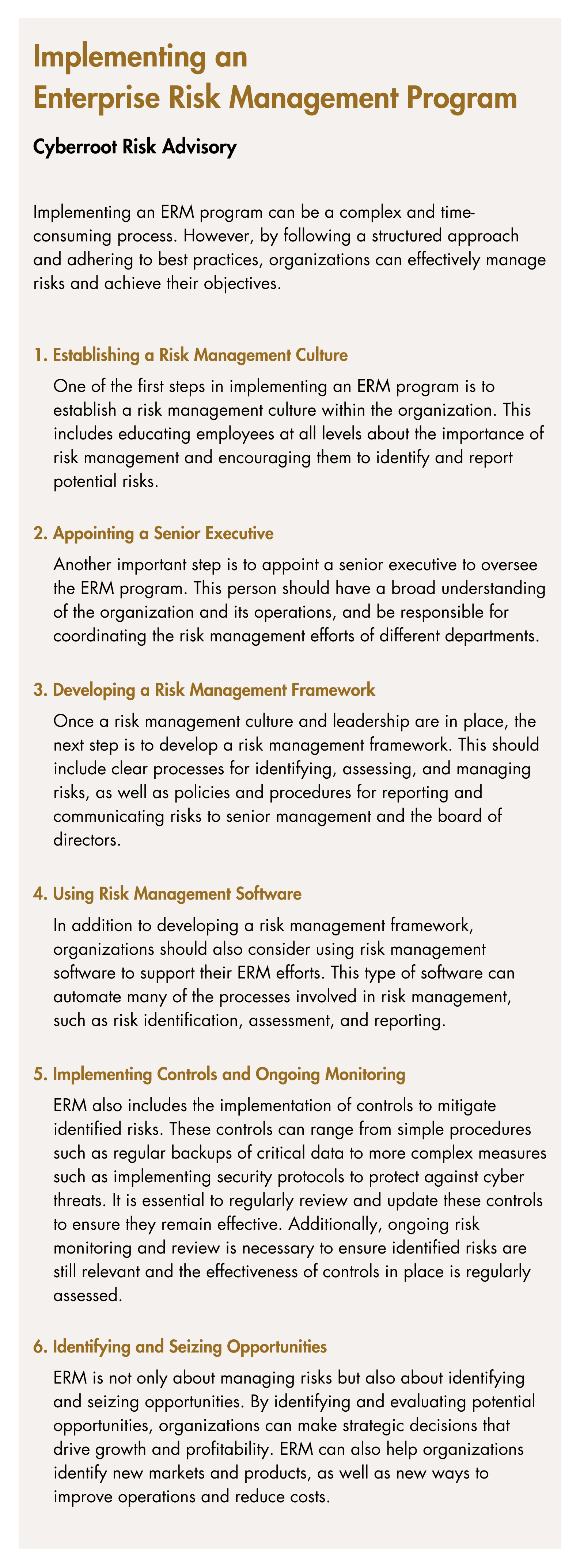 Image for Enterprise Risk Management | Cyberroot Risk Advisory with ID of: 5656015