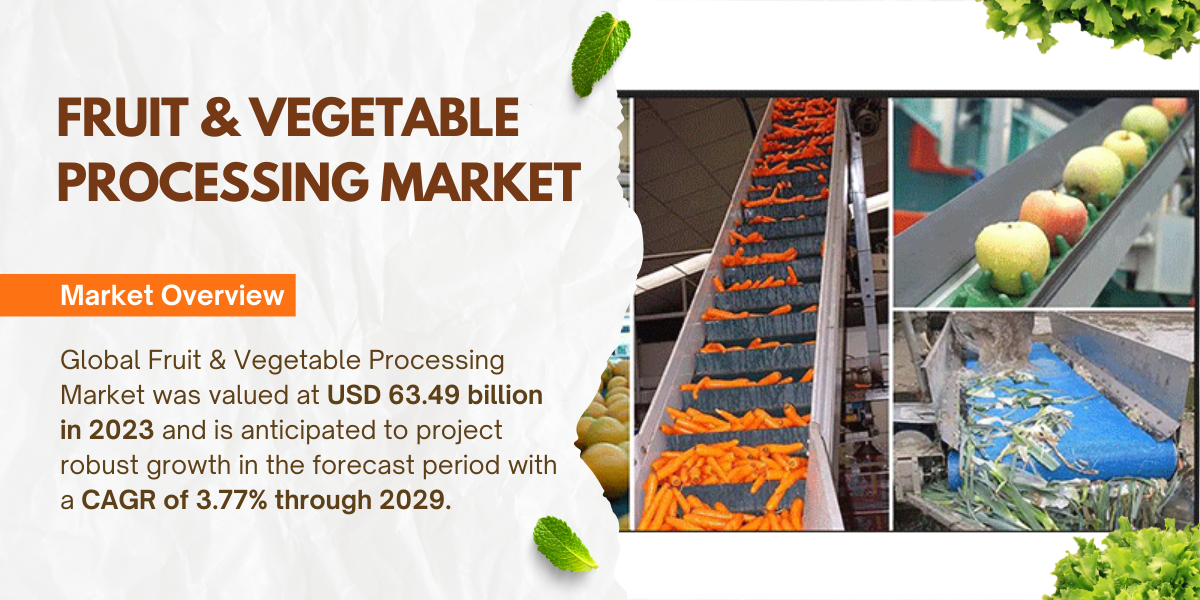 Image for Fruit & Vegetable Processing Market Analysis [3.77% CAGR] Growth and Trends Through 2029 with ID of: 6202888