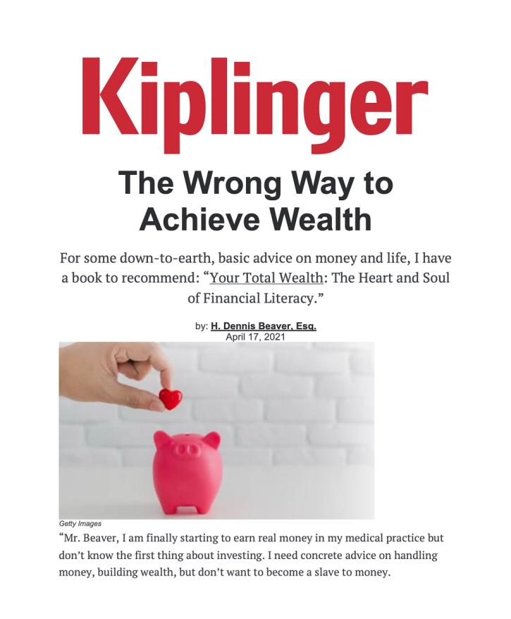 Image for Your Total Wealth with ID of: 5175616