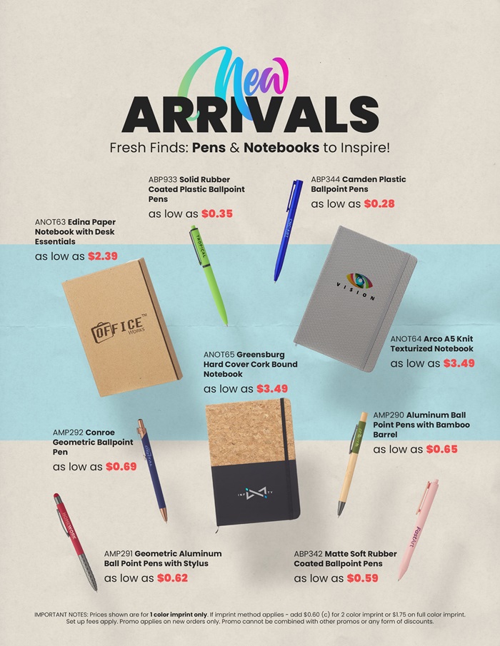 Image for PENS & NOTEBOOKS SPECIAL! with ID of: 6364405