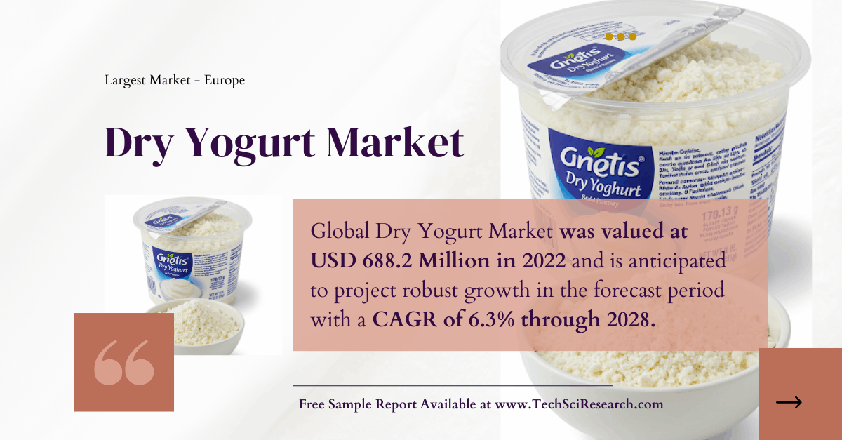 Image for Dry Yogurt Market Size & Share {USD 688.2 Million}, Key Trends, Demand, and [Growth] Insights with ID of: 6449696
