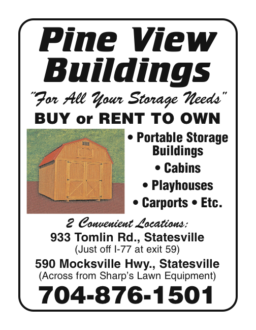 Pine View Buildings Storage Sheds Buildings Statesville Nc