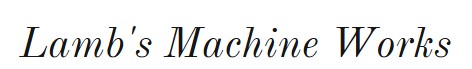 Image for Lamb's Machine Works with ID of: 6595478