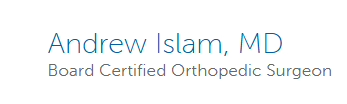 Image for Andrew Islam, MD with ID of: 6727511