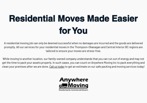 Image for Anywhere Moving Inc with ID of: 6294164