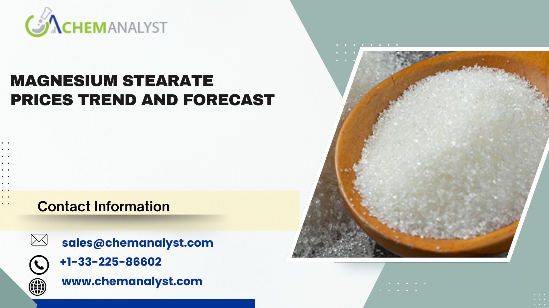 Image for Magnesium Stearate Prices, Chart, Index, Trends, Demand and Forecast | Q3 2025 with ID of: 6791850