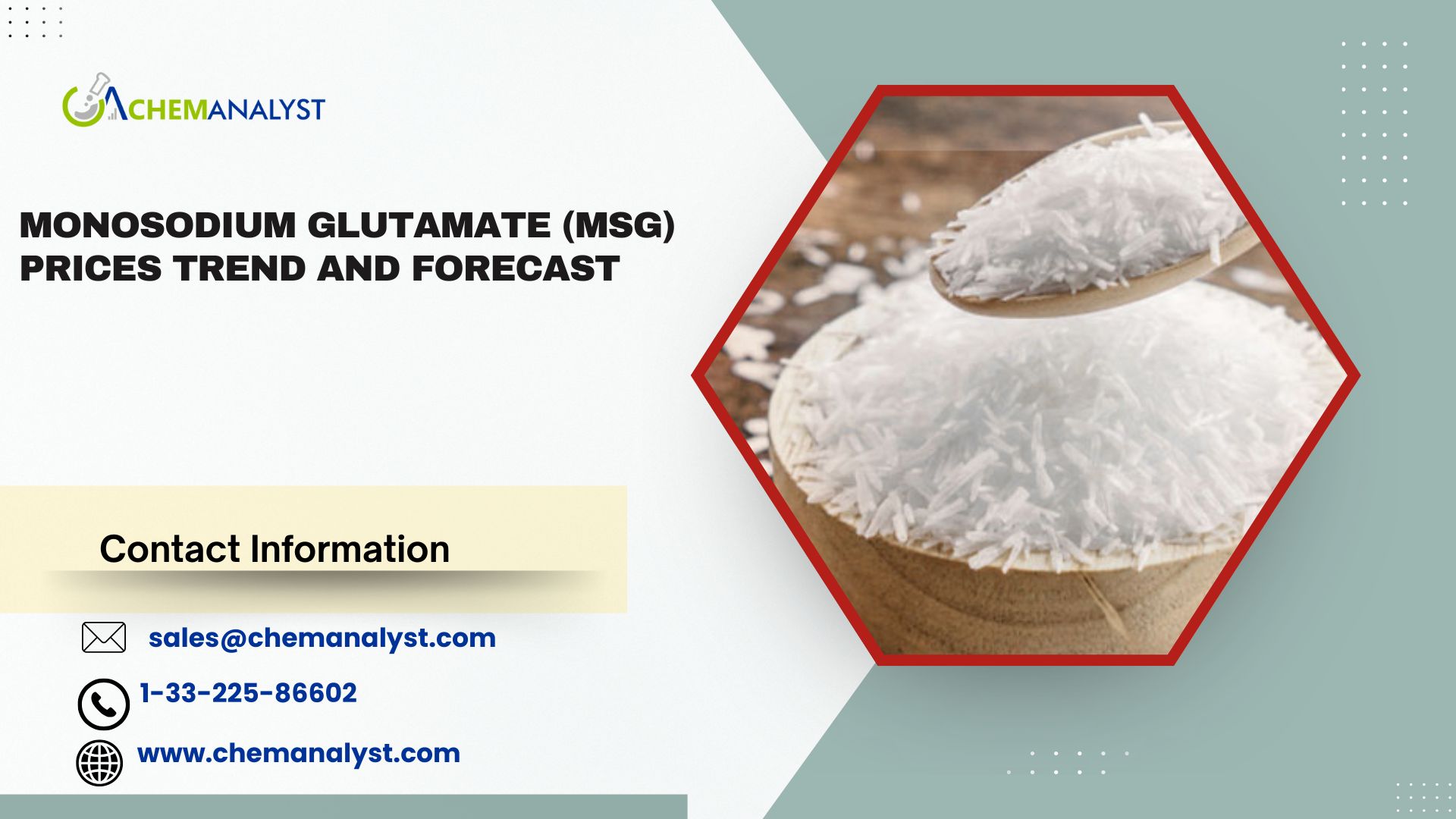 Image for Monosodium Glutamate (MSG) Prices, Chart, Index, Trends, Demand and Forecast | Q3 2025 with ID of: 6797063