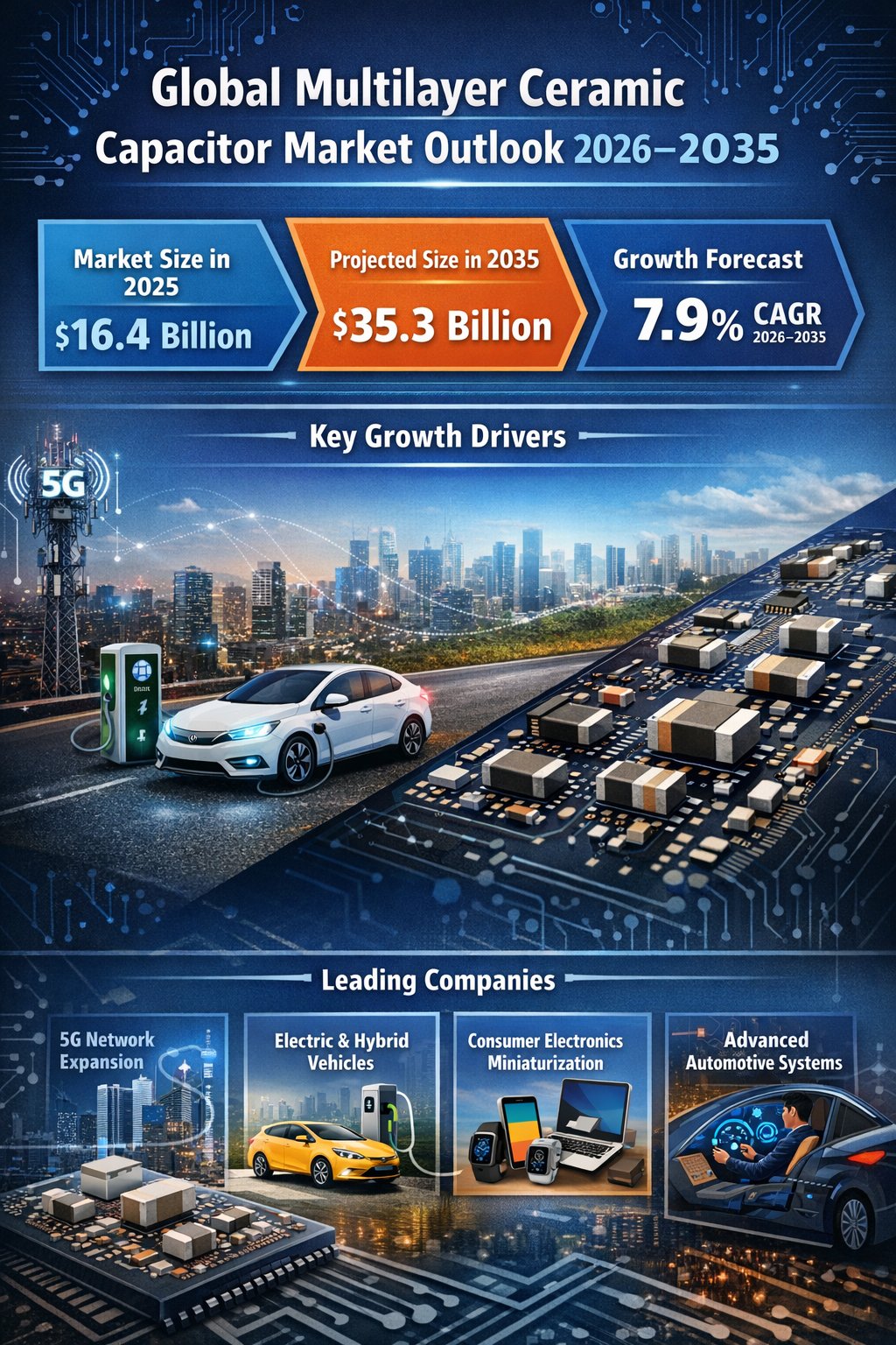 Image for Multilayer Ceramic Capacitor Market Poised for Strong Growth at 7.9% CAGR Through 2035 with ID of: 6903629