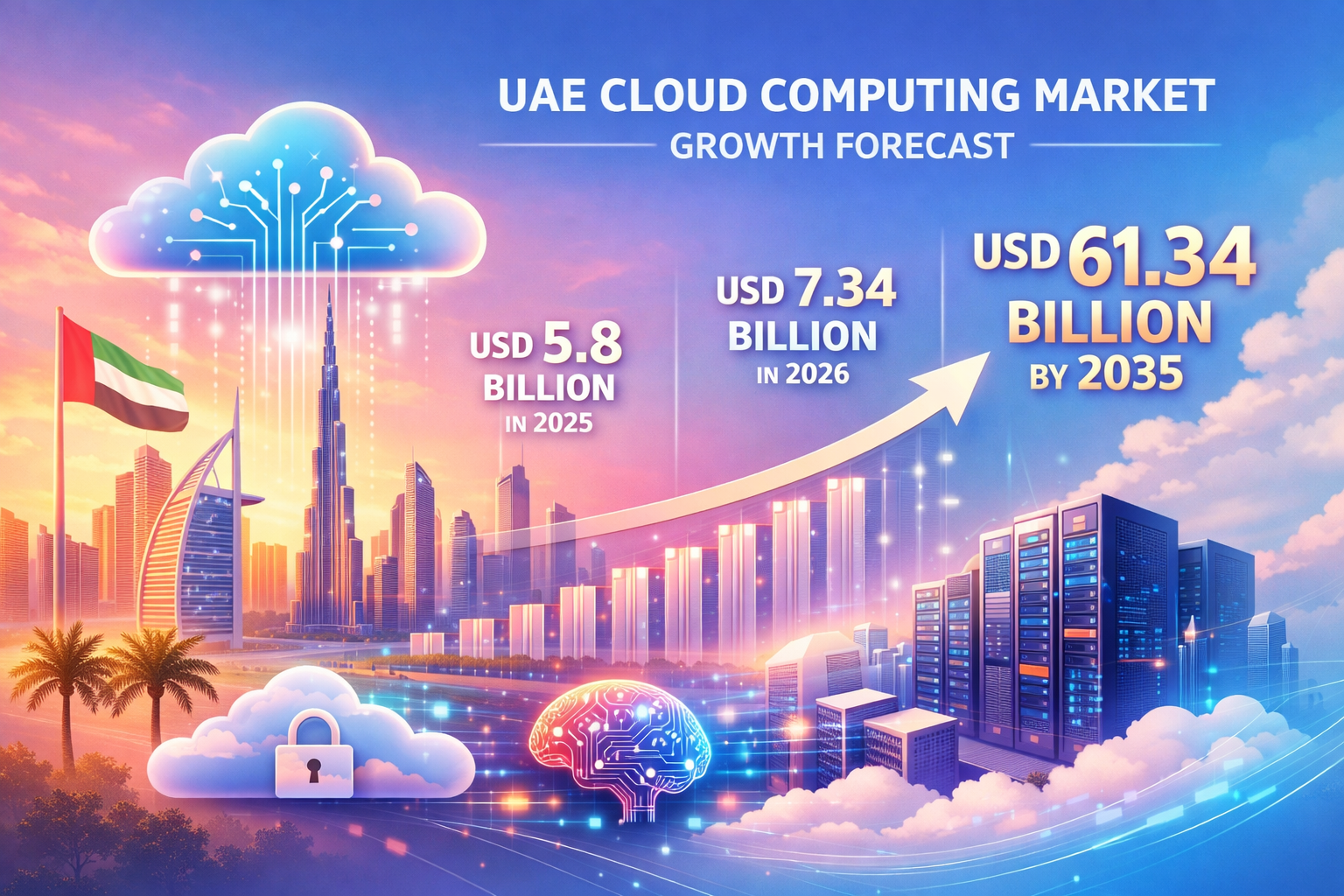 Image for UAE Cloud Computing Market to Reach USD 61.34 Billion by 2035 with ID of: 6942316