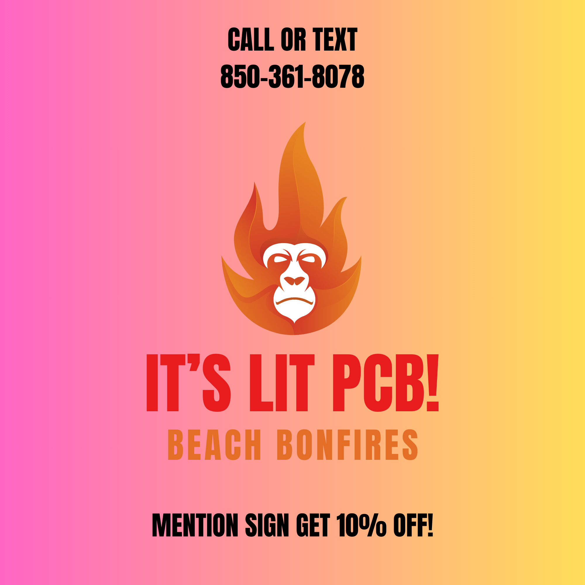 Image for Its Lit Pcb 30A Beach Bonfires with ID of: 6954227