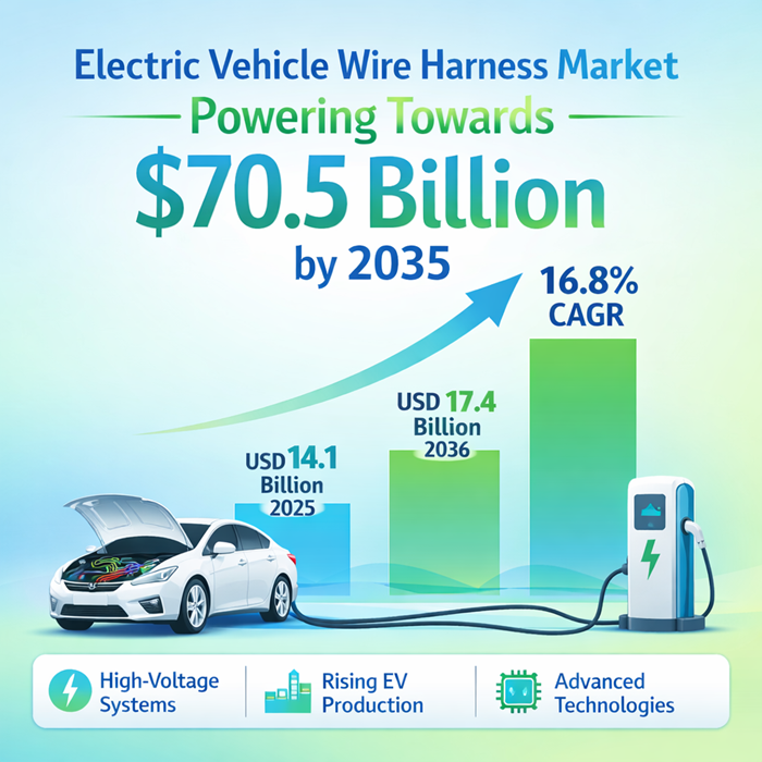 Image for Global EV Wire Harness Market Expands Rapidly with Charging Infrastructure Growth with ID of: 6973077