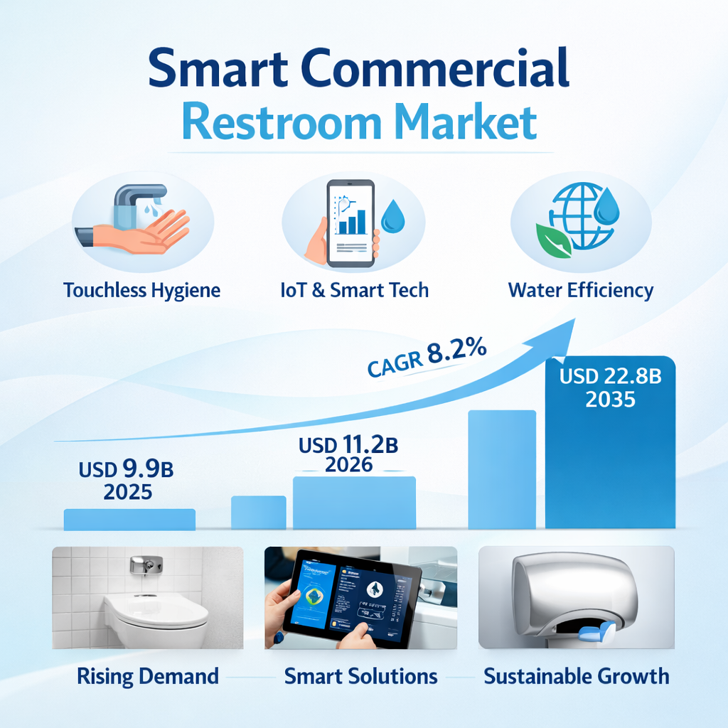 Image for Smart Commercial Restroom Market to Reach USD 22.8 Billion by 2035 with ID of: 6973668