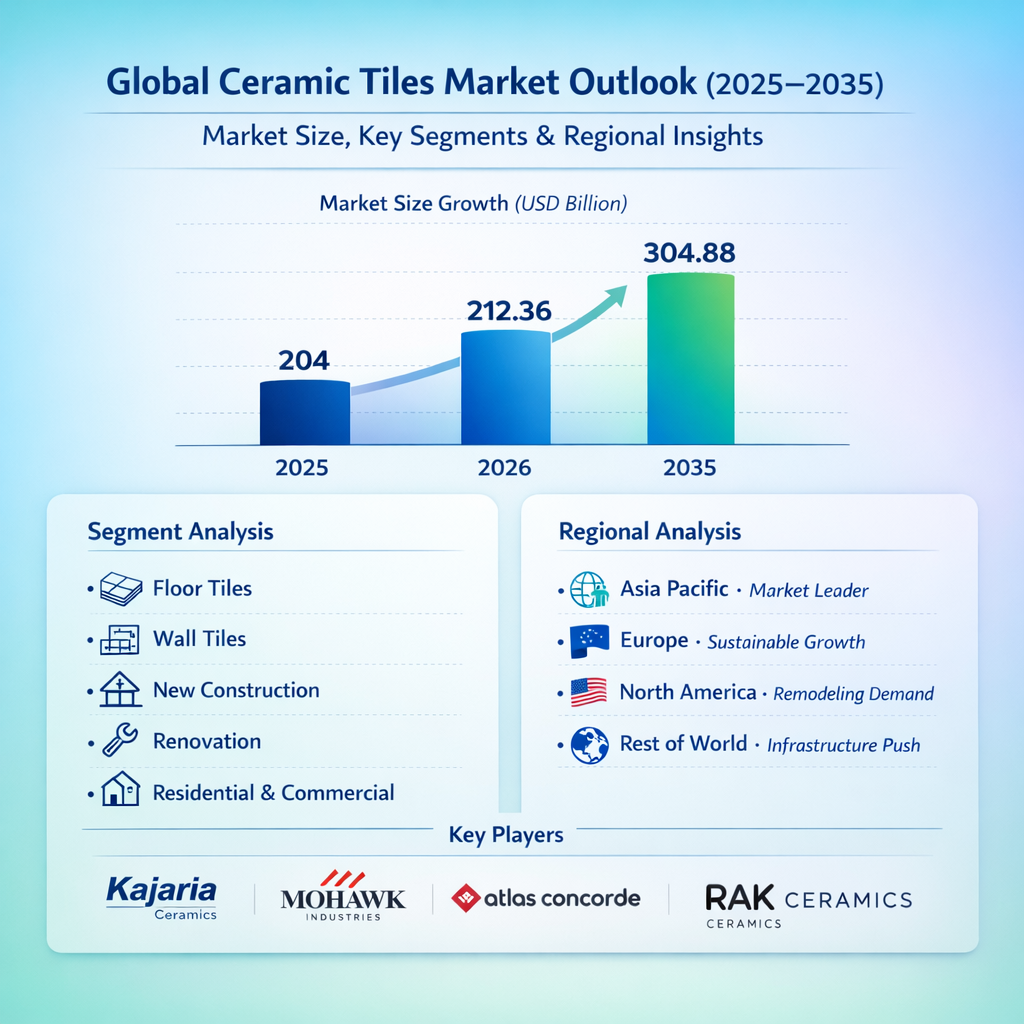 Image for Ceramic Tiles Industry Set for Steady Growth with 4.1% CAGR Through 2035 with ID of: 6999340