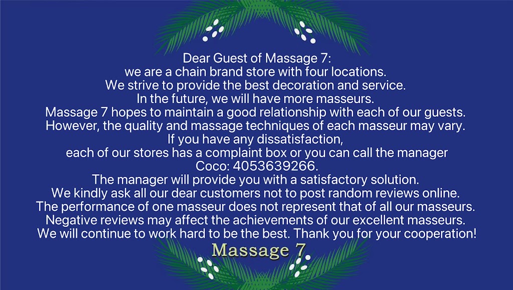 Image for Massage 7 with ID of: 7009208