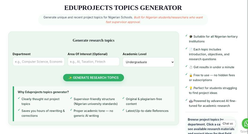 Image for Eduprojects-Latest Final Year Project Topics, Research Ideas And Materials with ID of: 7056648