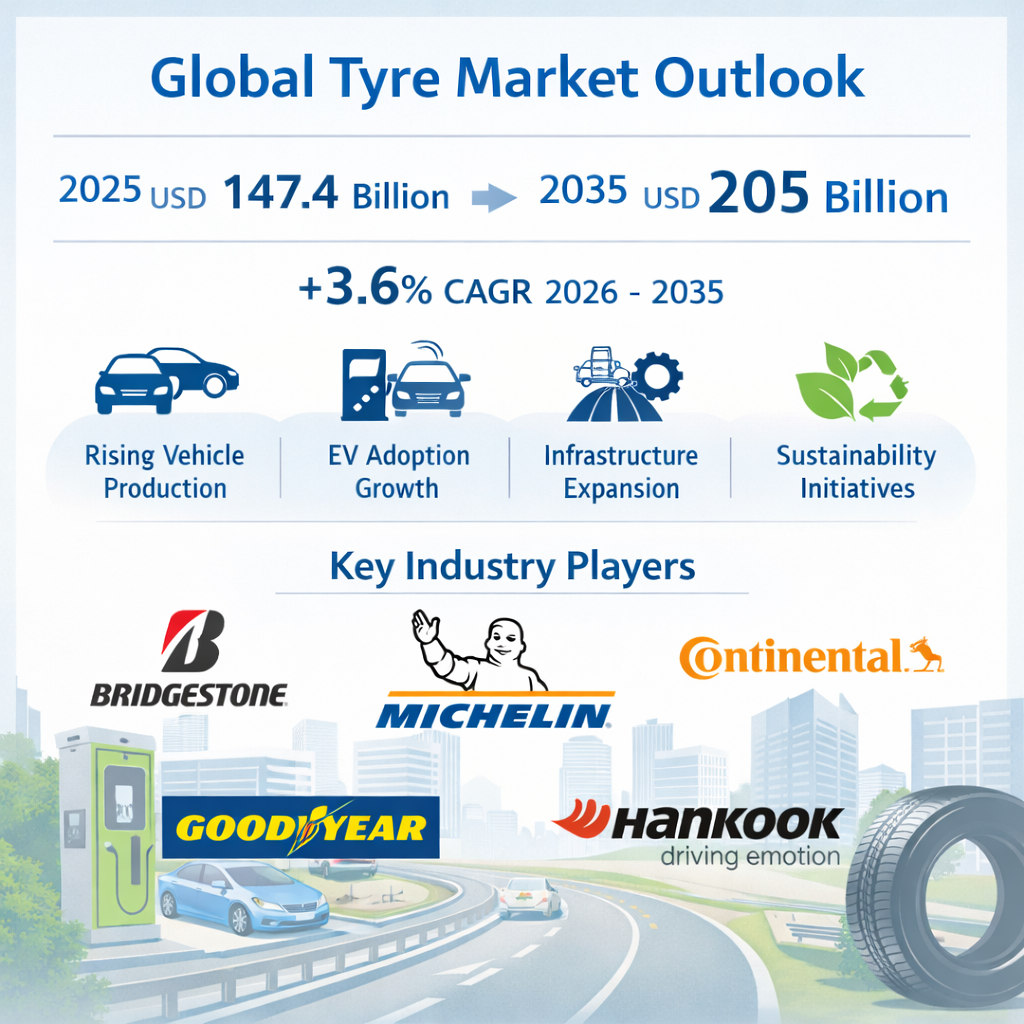Image for Tyre Market Set for Steady Growth Amid Rising Mobility Demand and Sustainability Push with ID of: 7002883