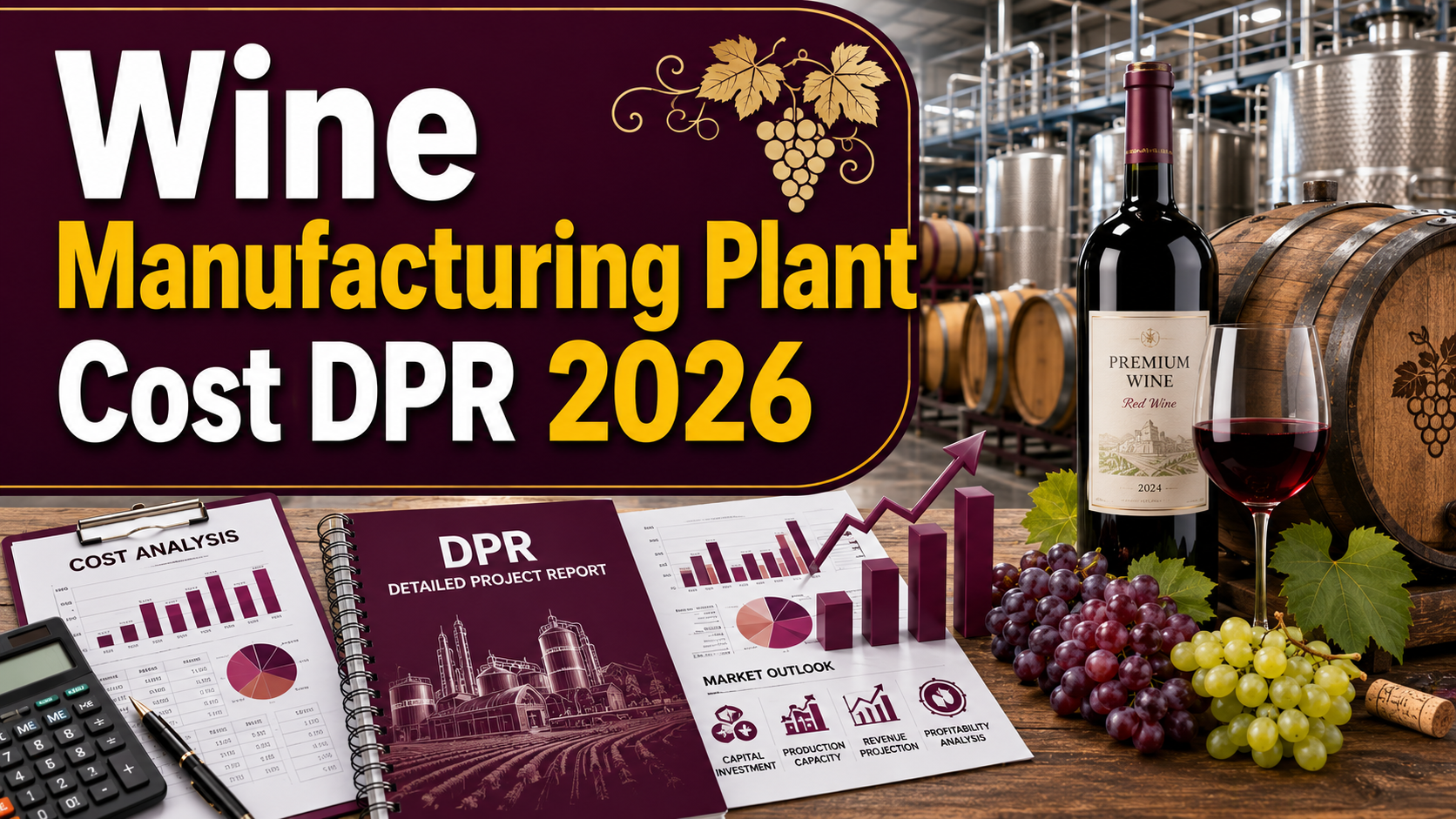 Image for Wine Manufacturing Cost Report 2026: Plant Setup, Feasibility Study, ROI Analysis and Business Plan Consultant with ID of: 7065112