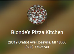 Image for Bionde's Pizza Kitchen with ID of: 706801
