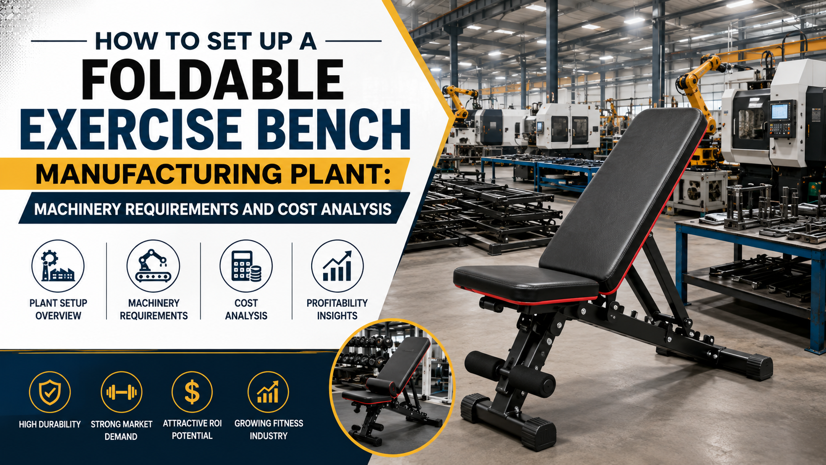 Image for How to Set Up a Foldable Exercise Bench Manufacturing Plant: Machinery Requirements and Cost Analysis with ID of: 7149472