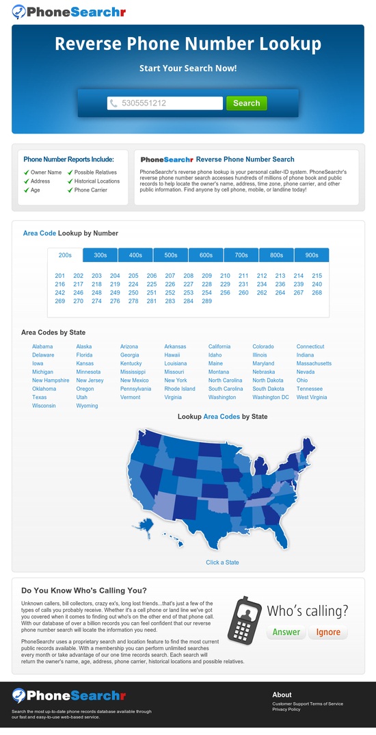 Image for PhoneSearchr - Reverse Phone Number Lookup with ID of: 717323