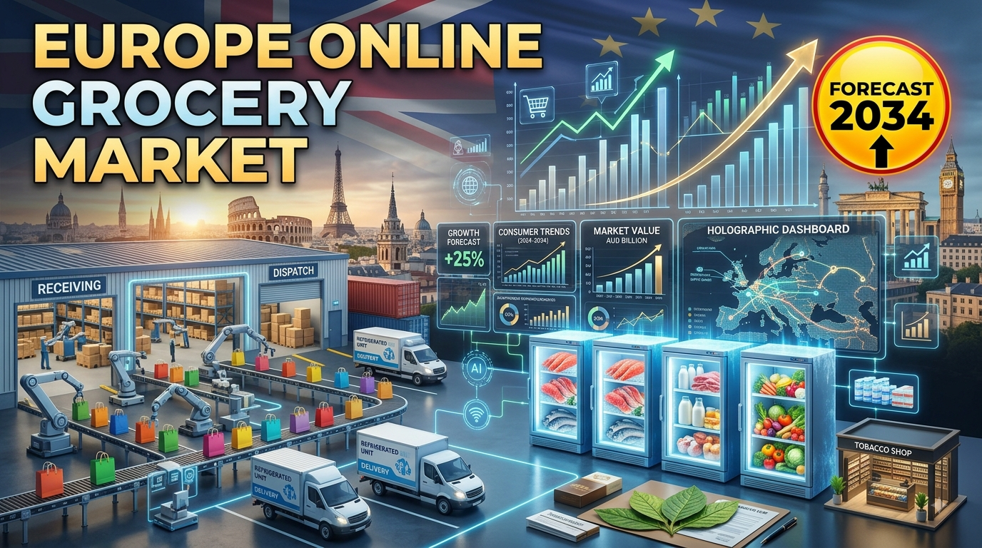 Image for Europe Online Grocery Market 2026 | Worth USD 506.88 Billion by 2034 with ID of: 7175767