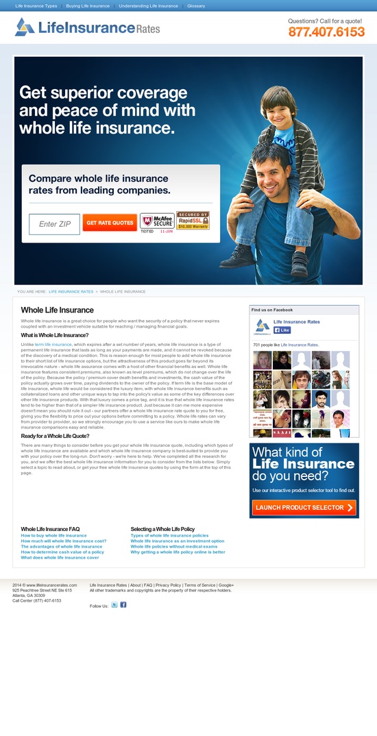 Image for whole life insurance with ID of: 737616