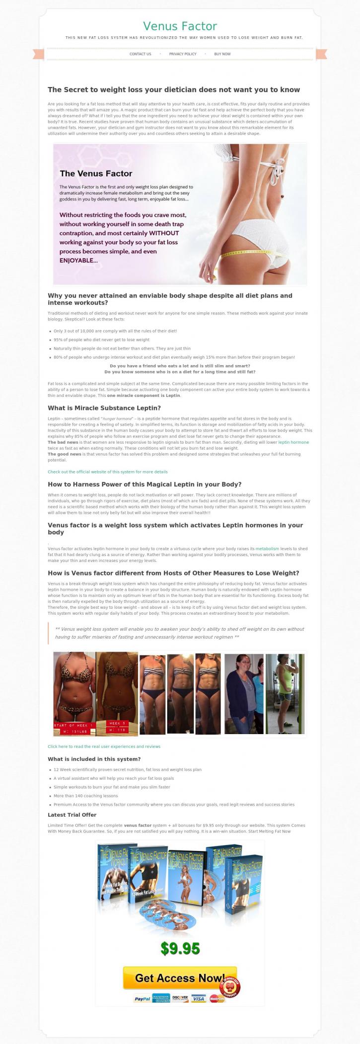 Image for Venus factor login with ID of: 740814