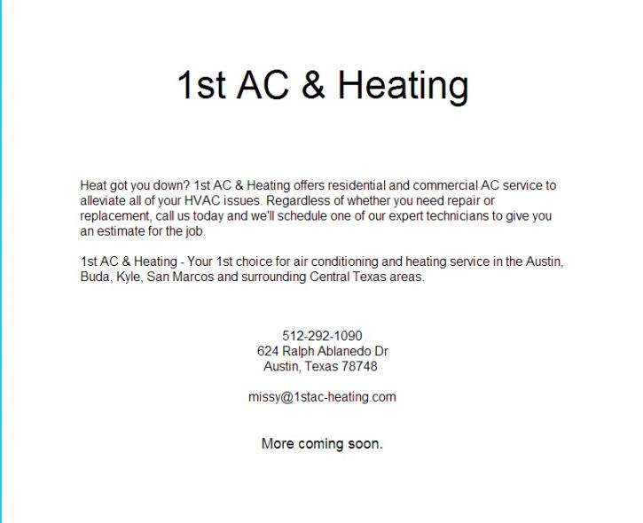Image for 1st AC & Heating with ID of: 747942