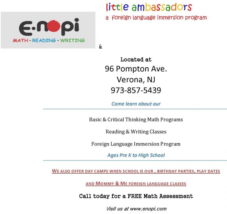 Image for Enopi Math, Reading & Writing and Little Ambassadors Foreign Language Program with ID of: 84821