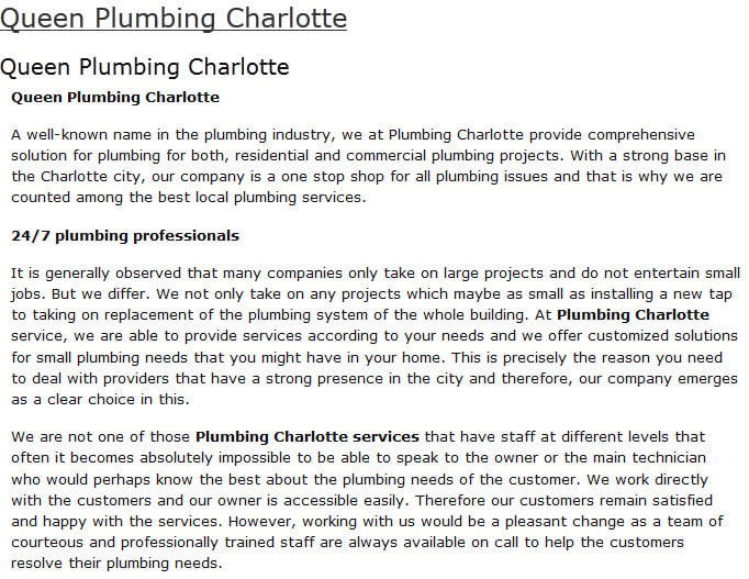 Image for Queen Charlotte Plumbing with ID of: 832309