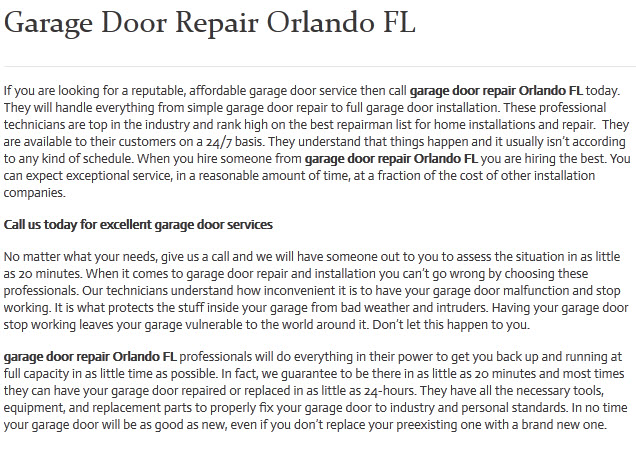 Image for OHD Garage Doors Orlando with ID of: 832445