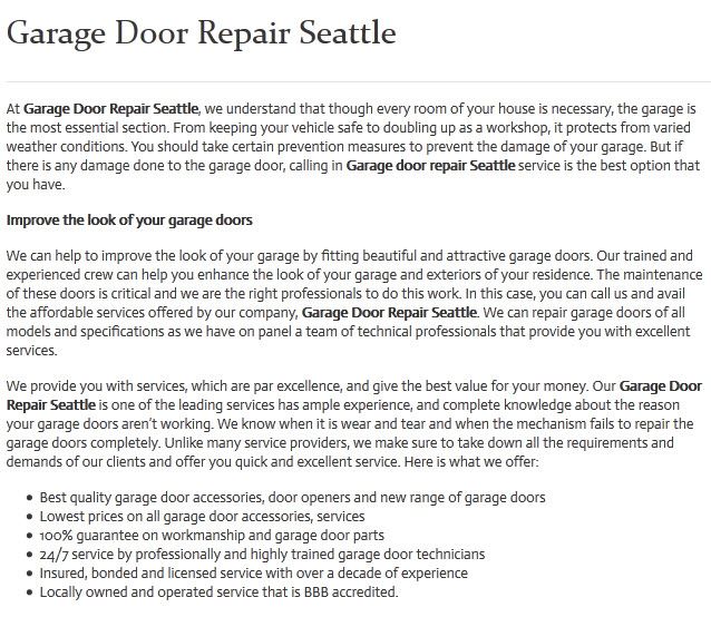 Image for OHD Garage Doors Seattle with ID of: 833128