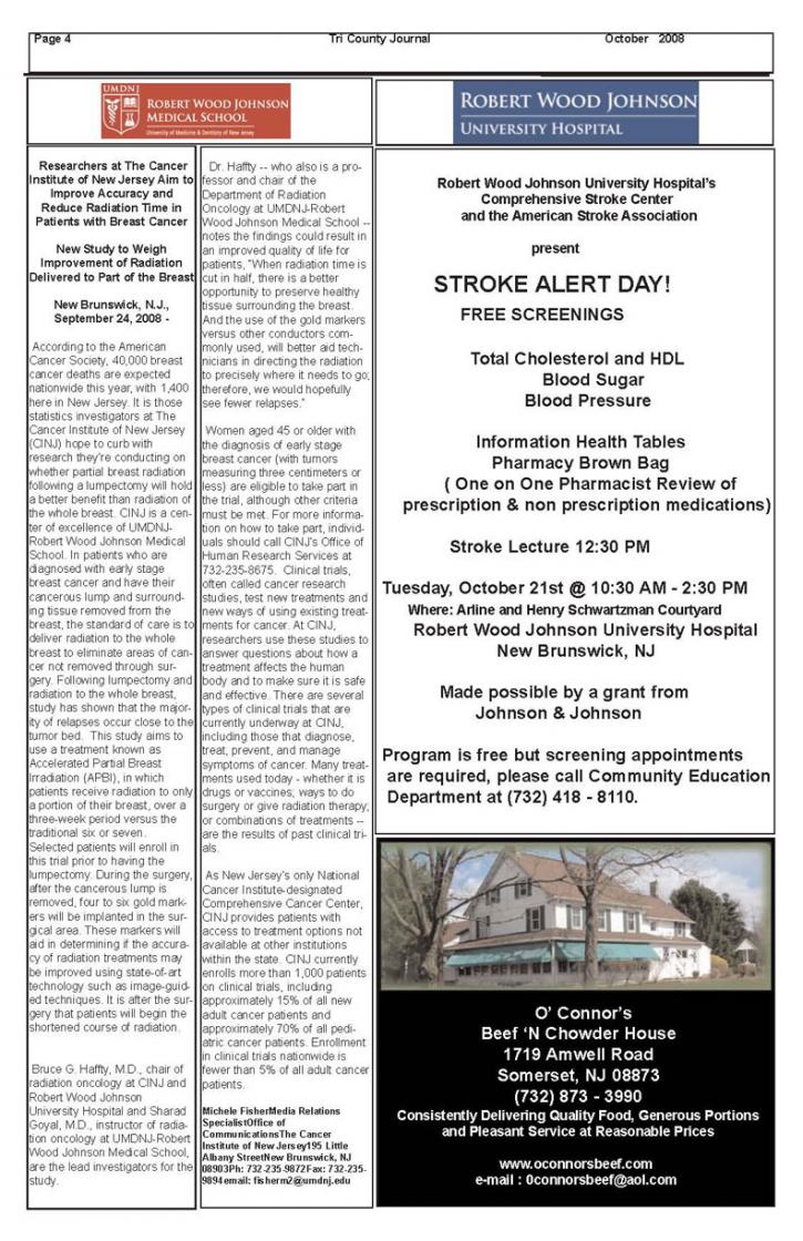 Image for TRICOUNTY JOURNAL OCTOBER 2008 with ID of: 84394