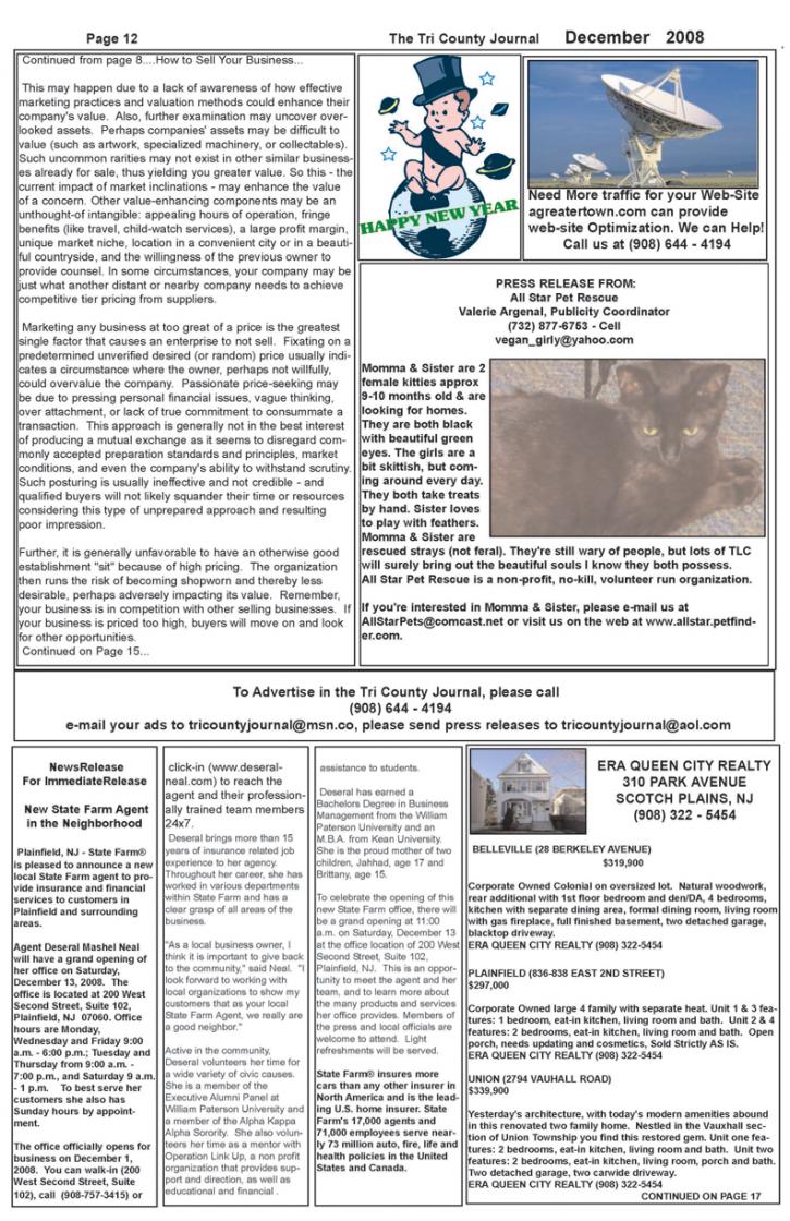 Image for TRICOUNTY JOURNAL DECEMBER 2008 with ID of: 85831
