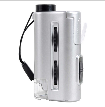 Image for 30X 60X Mini Pocket Magnifier Microscope Loupe LED Currency UV Detector with ID of: 864262