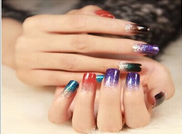 Image for 12PCS New Flash Powder Gradient Full Cover Nail Polish Art Tip Stickers with ID of: 895476