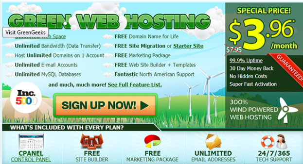 Image for Green Geeks Hosting Plans with ID of: 911687