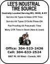 Photo for Lee's Industrial Tire Source - 304-429-3068 - Auto & Truck Tires - All Sizes & Brands!