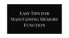 Photo for Easy Tips for Maintaining Memory Function