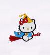 Photo for Broomstick Flying Hello Kitty Applique Embroidery Design
