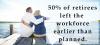 Photo for 50% of retirees.