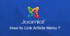 Photo for How To Link New Article Menu In Joomla 3