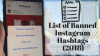 Photo for List of Banned Instagram Hashtags (2018)
