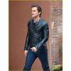 Photo for MATT BOMER FITTED BLACK LEATHER JACKET FOR WHITE COLLAR TV SHOW