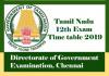 Photo for Tamilnadu Board 12th Time Table 2019